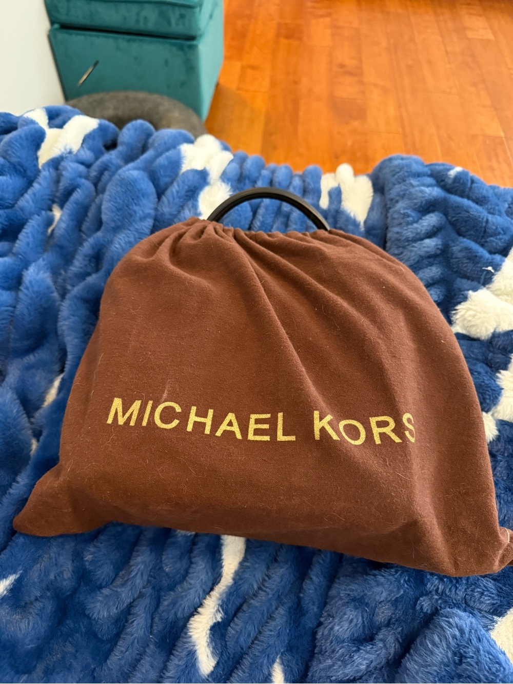 Michael Kors Collection Taupe and Black Leather Satchel - Picture 8 of 9